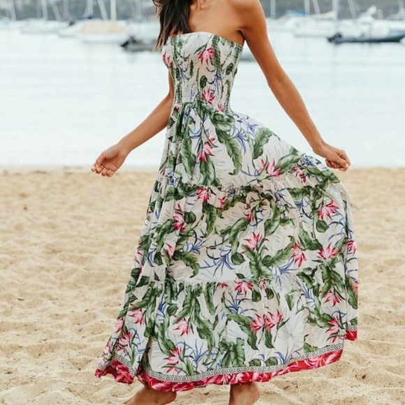 Robe Boho Australienne LF Jaase – Off Shoulder (décolleté Bustier) – Taille XS, Neuf Avec étiquettes